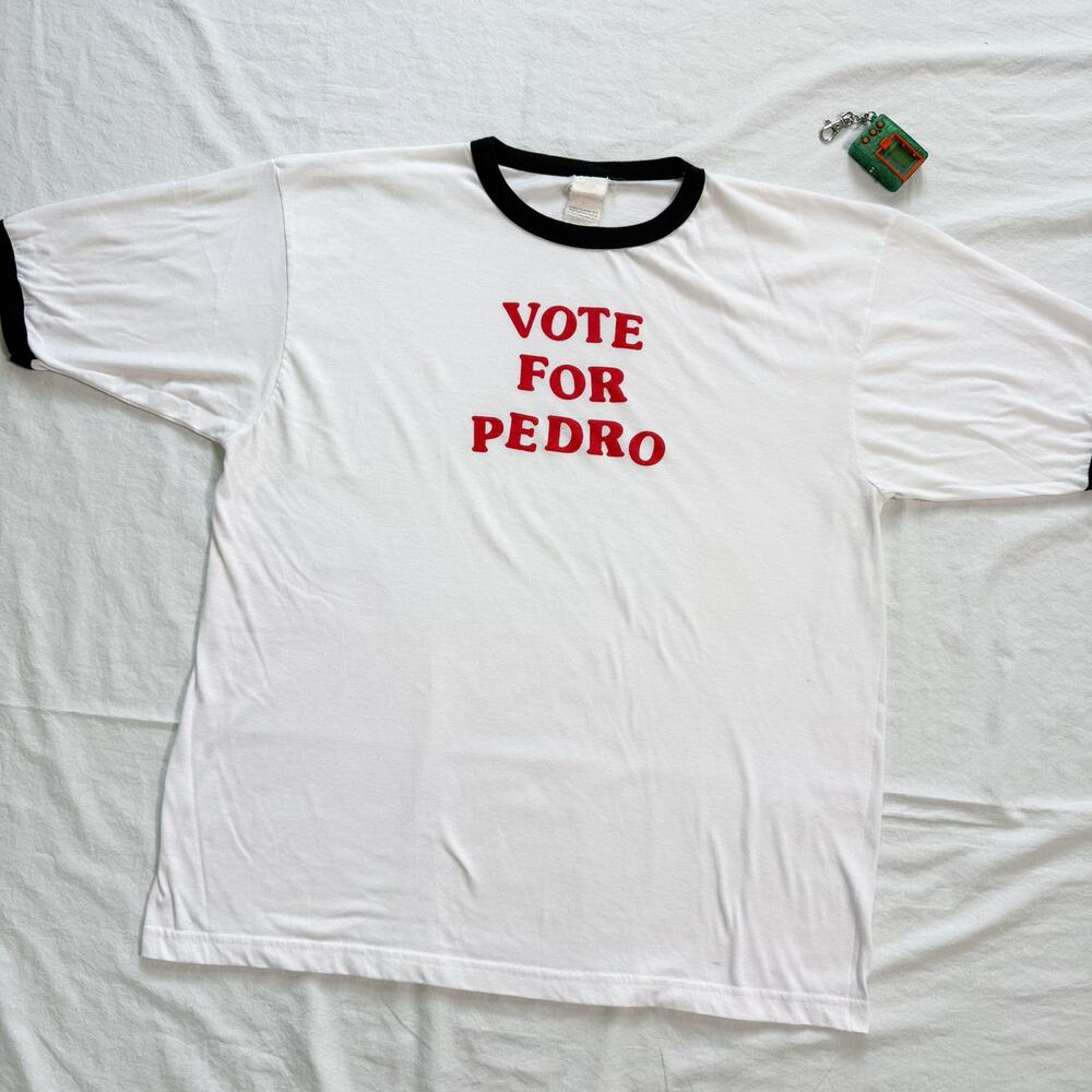 Napoleon Dynamite Vote for Pedro Movie Promo Ringer T-Shirt - XL